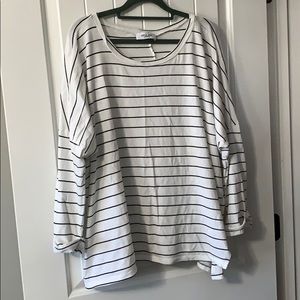 cjla striped 3/4 sleeve top